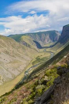 Valley of the river, top view Stock Photos