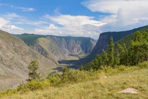 Valley of the river, top view Stock Photos