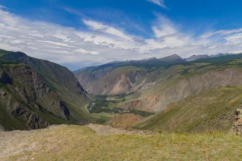 Valley of the river, top view Stock Photos