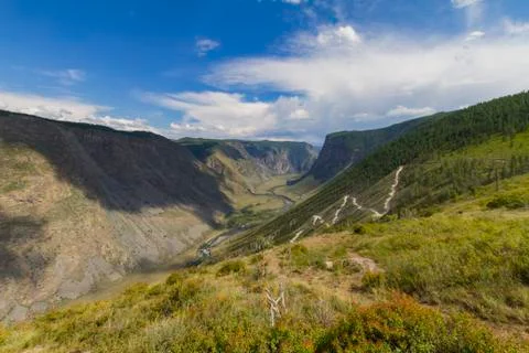 Valley of the river, top view Stock Photos