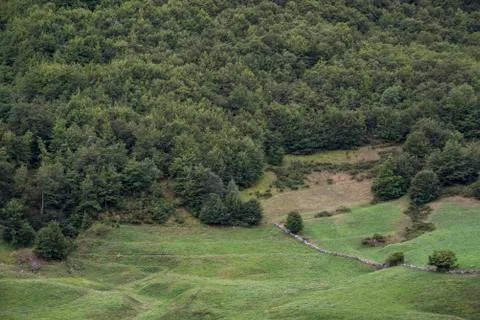 Valley of the River Trabanco Stock Photos
