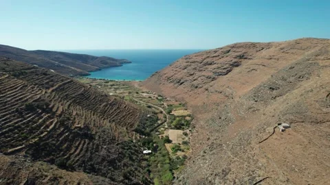 Valley in Serifos Greece part 2 Stock Footage 221758142