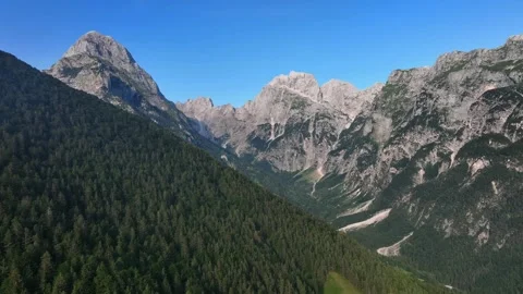 Into the valley of Slovenia Stock Footage 269982588