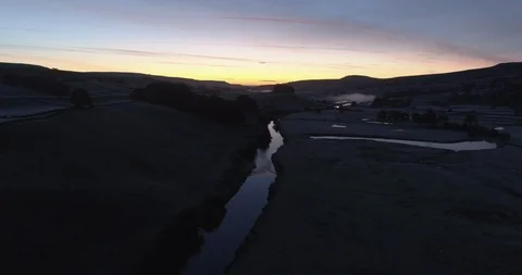 Valley before the sunrise Stock Footage 119842095