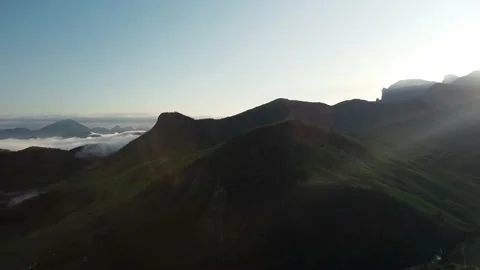 Valley at sunrise Stock Footage 195545861