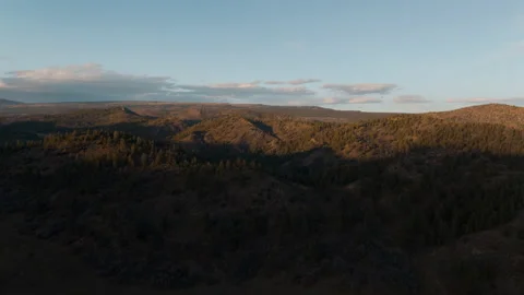 Valley Sunset 4 (Descending &amp; In) Stock Footage 221114034