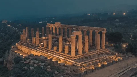 Valley of the Temples, Agrigento, Sicily Stock-Footage 104536582