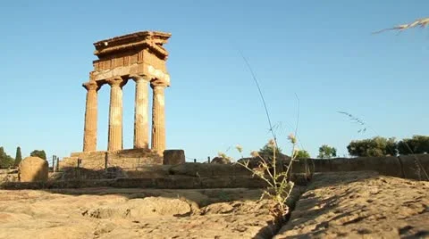 Valley of the Temples Agrigento (Tempio dei Dioscuri) Video stock 12028089