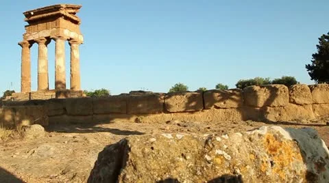 Valley of the Temples Agrigento (Tempio dei Dioscuri) Video stock 12028163