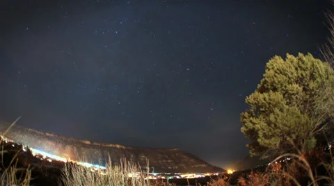 Valley Time Lapse with traffic Stock Footage 34539322