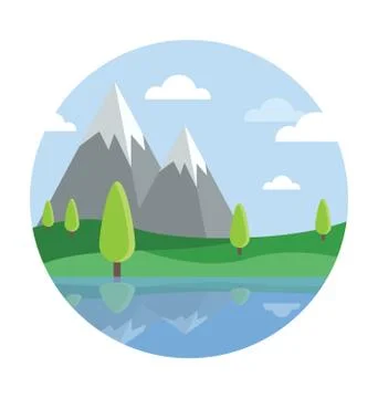 Valley Vector Icon Stock Illustration