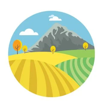 Valley Vector Icon Stock Illustration