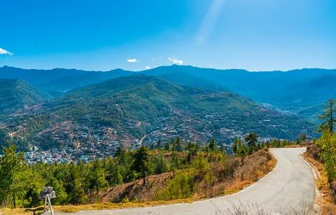 Valley View Bhutan Stock Photos