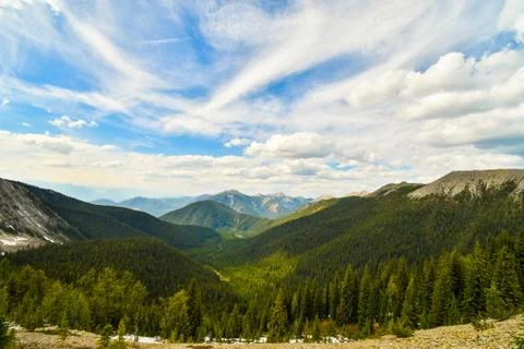 Valley View from Mountain Summit Foto stock