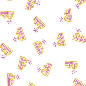 Valley of volcanoes vector seamless pattern 스톡 일러스트