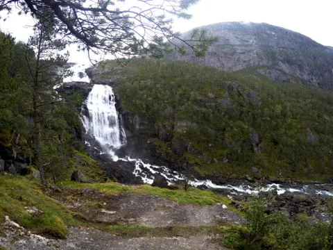 Valley of waterfalls 스톡 사진