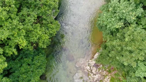 A valley where clear water flows to swim coolly in the hot summer_37 Stock Footage 280178955