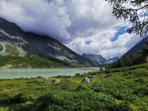 Valleys of the Altai mountains Stock Photos