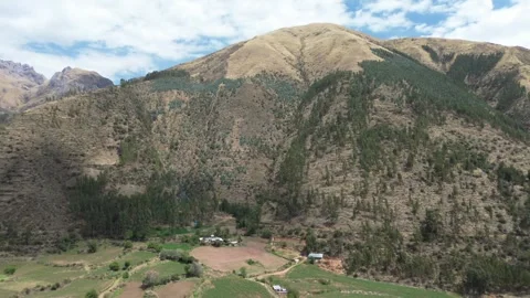 Valleys and Mountains Aerial View around Cusipata, Peru Stock Footage 325999816
