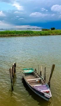 Valli di Comacchio, Emilia Romagna, Italy Stock Photos