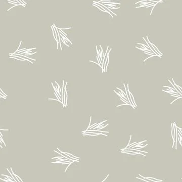 Vallisneria spiralis line seamless pattern Stock Illustration
