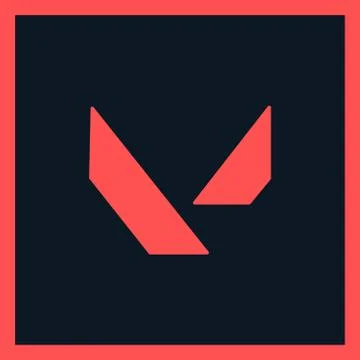 Valorant game logo icon. Vector EPS 10. Gaming, streamer. Stock Illustration