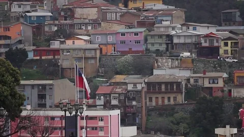 Valparaiso town Stock Footage 77100973