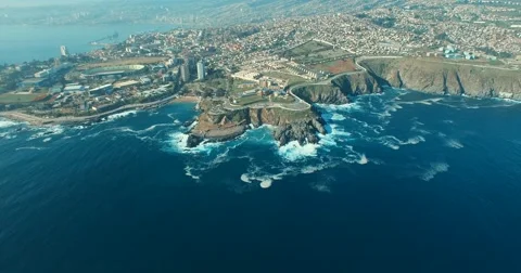 Valparaiso's Aereal View, Chile Stock Footage 67195461