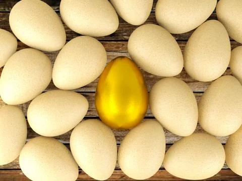 Valuable golden egg Stock Illustration