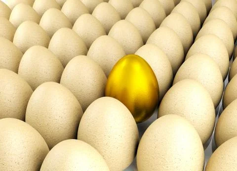 Valuable golden egg Stock Illustration