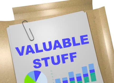 Valuable Stuff - business concept 스톡 일러스트