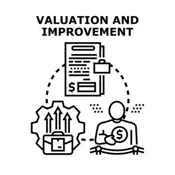 Valuation and improvement process for business growth Stock Illustration