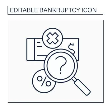 Valuation line icon Stock Illustration