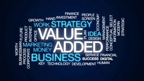 Value added animated word cloud. Kinetic typography. Stock Footage 101000781