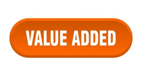 Value added button. value added rounded orange sign. value added Illustrazione stock