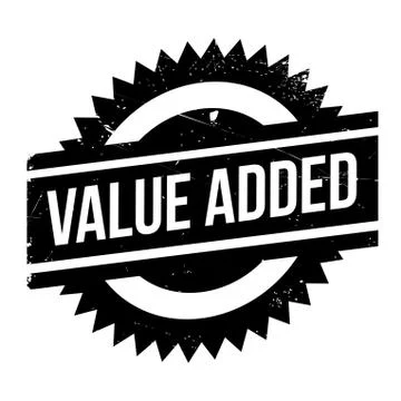 Value Added rubber stamp 스톡 일러스트