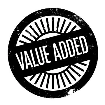 Value Added rubber stamp 스톡 일러스트