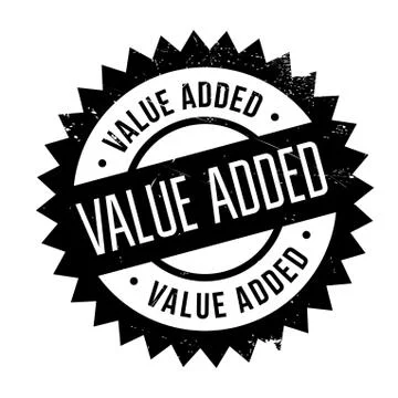 Value Added rubber stamp 스톡 일러스트