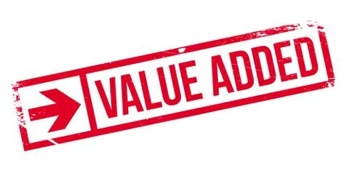 Value Added rubber stamp 스톡 일러스트