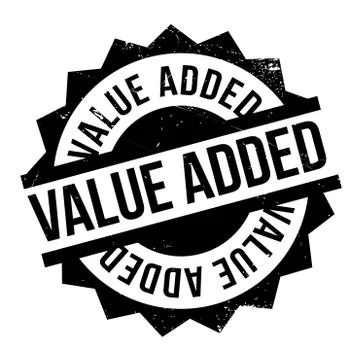 Value Added rubber stamp 스톡 일러스트