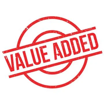 Value Added rubber stamp 스톡 일러스트