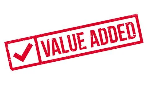 Value Added rubber stamp 스톡 일러스트