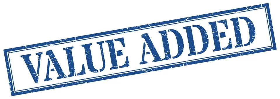 Value added stamp. value added square grunge sign. value added 스톡 일러스트