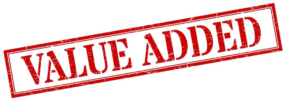 Value added stamp. value added square grunge sign. value added 스톡 일러스트