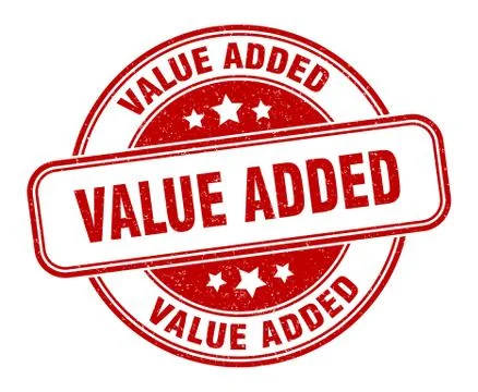 Value added stamp. value added round grunge sign. label Stock Illustration