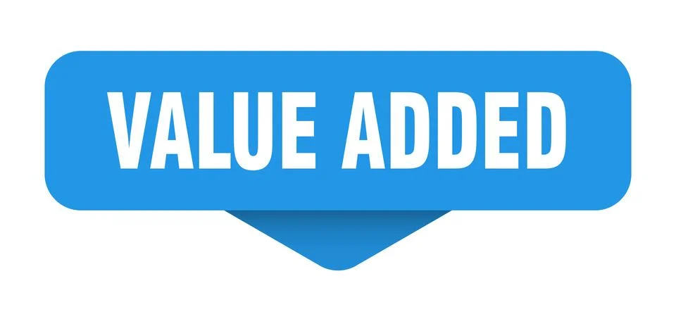 Value added sticker. value added sign on transparent background 스톡 일러스트