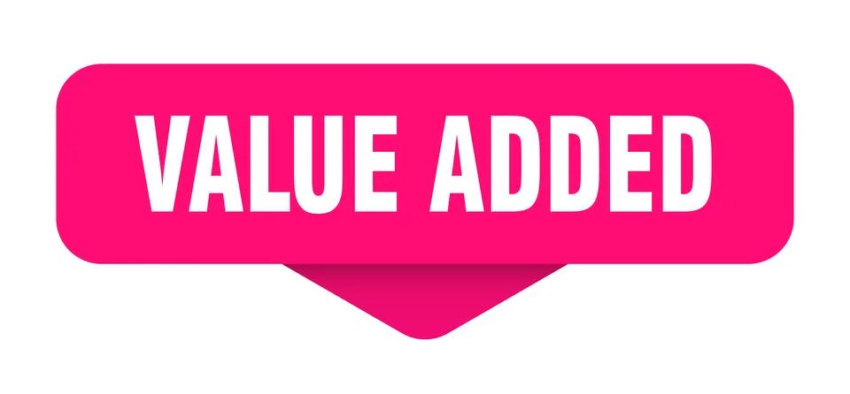 Value added sticker. value added sign on transparent background Stock Illustration