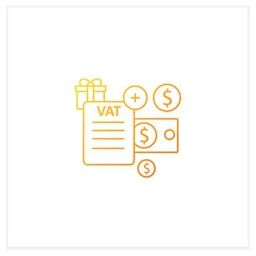 Value added tax gradient icon Stock Illustration