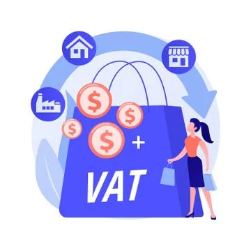 Value added tax system abstract concept vector illustration. 스톡 일러스트