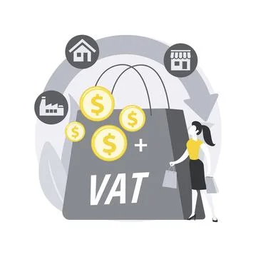 Value added tax system abstract concept vector illustration. Stock Illustration